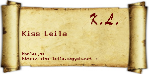 Kiss Leila névjegykártya